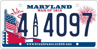 MD license plate 4AD4097