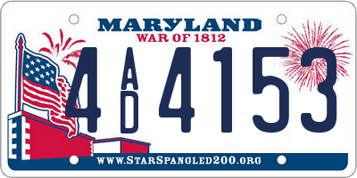 MD license plate 4AD4153