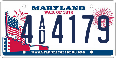 MD license plate 4AD4179