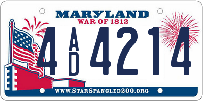 MD license plate 4AD4214