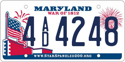 MD license plate 4AD4248