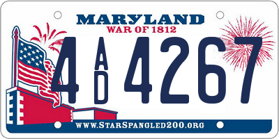 MD license plate 4AD4267