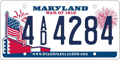 MD license plate 4AD4284