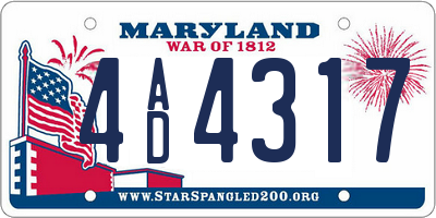 MD license plate 4AD4317
