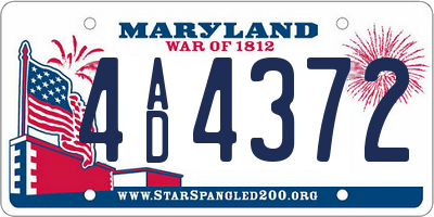 MD license plate 4AD4372