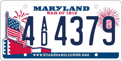 MD license plate 4AD4379