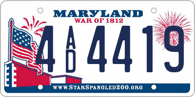 MD license plate 4AD4419