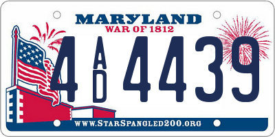 MD license plate 4AD4439