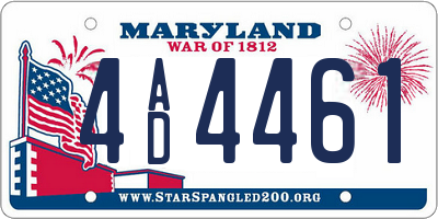 MD license plate 4AD4461