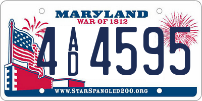 MD license plate 4AD4595
