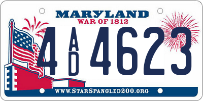 MD license plate 4AD4623