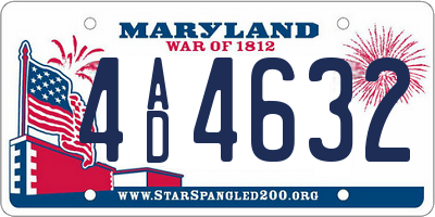 MD license plate 4AD4632