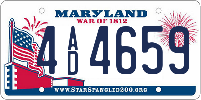 MD license plate 4AD4659