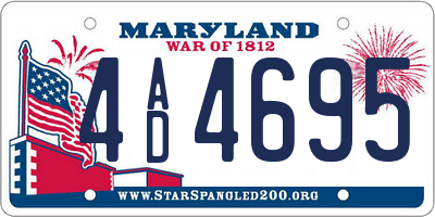 MD license plate 4AD4695