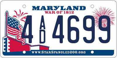 MD license plate 4AD4699