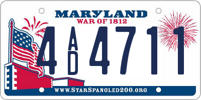 MD license plate 4AD4711