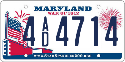 MD license plate 4AD4714