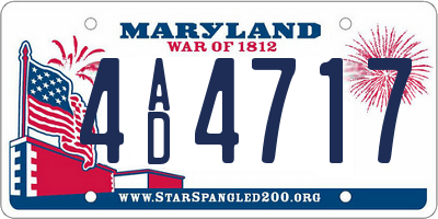 MD license plate 4AD4717