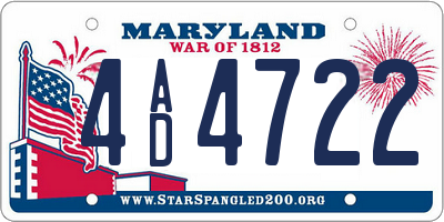MD license plate 4AD4722