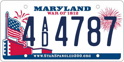 MD license plate 4AD4787