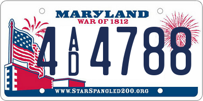 MD license plate 4AD4788