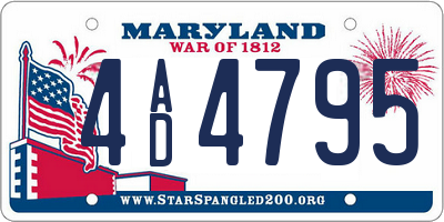 MD license plate 4AD4795