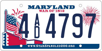 MD license plate 4AD4797