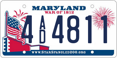 MD license plate 4AD4811