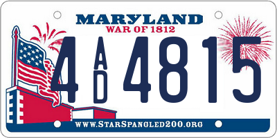MD license plate 4AD4815