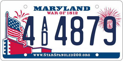 MD license plate 4AD4879