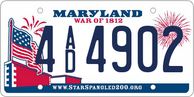 MD license plate 4AD4902
