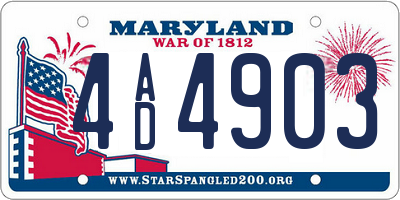 MD license plate 4AD4903