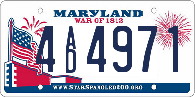 MD license plate 4AD4971