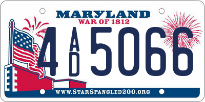 MD license plate 4AD5066
