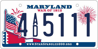 MD license plate 4AD5111