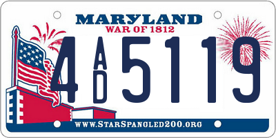 MD license plate 4AD5119