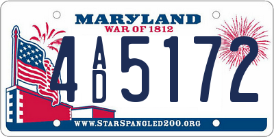 MD license plate 4AD5172