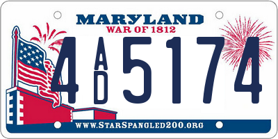 MD license plate 4AD5174