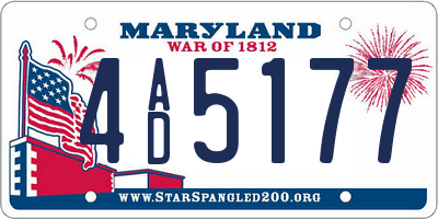 MD license plate 4AD5177