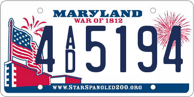 MD license plate 4AD5194