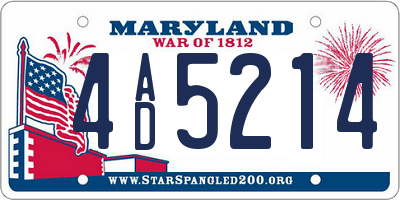 MD license plate 4AD5214