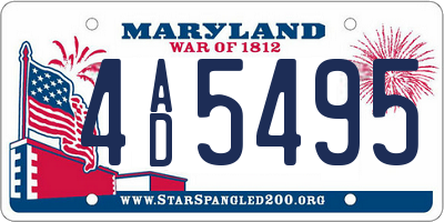 MD license plate 4AD5495