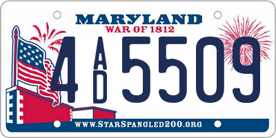MD license plate 4AD5509
