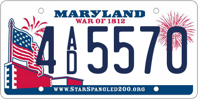 MD license plate 4AD5570