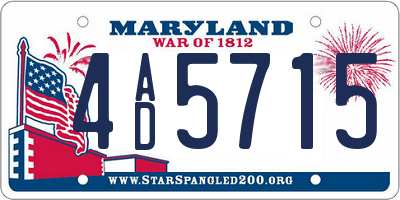 MD license plate 4AD5715