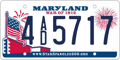 MD license plate 4AD5717