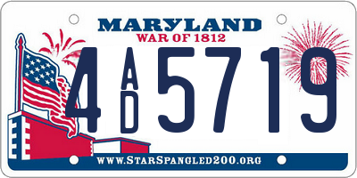 MD license plate 4AD5719