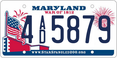 MD license plate 4AD5879