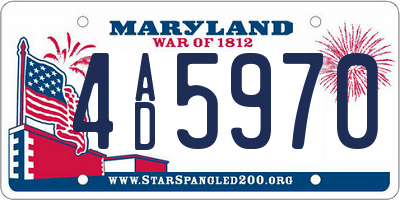 MD license plate 4AD5970