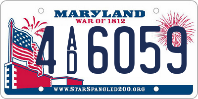 MD license plate 4AD6059